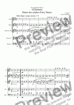 page one of Lyric Pieces Op.12: 4.Elfentanz (Danse des sylphes-Fairy Dance)