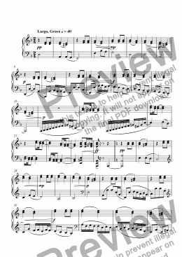 page one of Sonata No. 1 "II: Largo, Grave"
