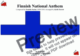 page one of Finnish National Anthem for Brass Quintet (World National Anthem Series)