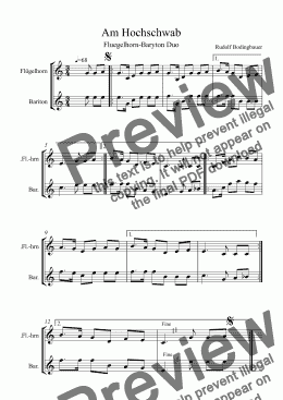 page one of Am Hochschwab Flgh-Baryton Duo