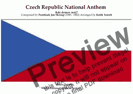 page one of Czech Republic National Anthem for Brass Quintet (MFAO World National Anthem Series)