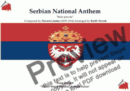 page one of Serbian National Anthem for Brass Quintet (MFAO World National Anthem Series)