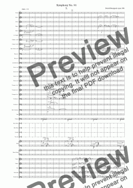 page one of Symphony No 91 3rd movt