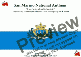 page one of San Marino National Anthem for Brass Quintet (MFAO World National Anthem Series)