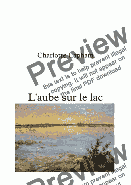 page one of L'aube sur le lac