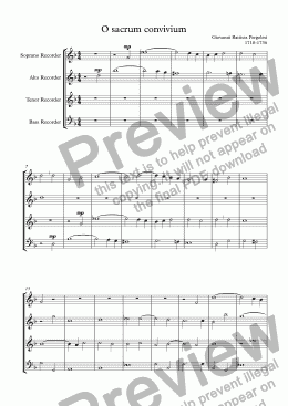 page one of O sacrum convivium (Pergolesi)