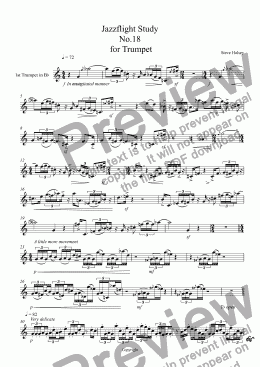 page one of Jazzflight Study  No.18  for Trumpet