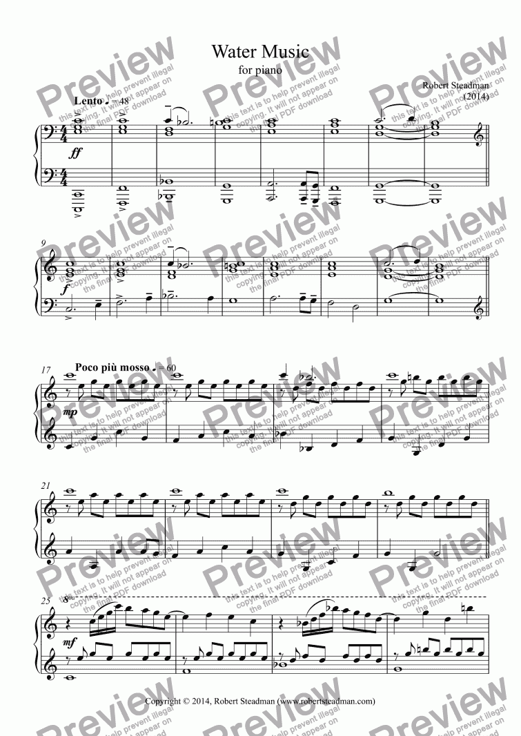 Water Music - Download Sheet Music PDF file