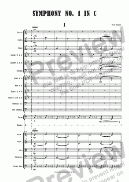 page one of Symphony No. 1 in C Op.9