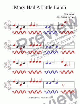 page one of Mary Had A Little Lamb