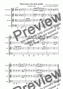 page one of Meerstern ich dich grüße 3 Tenh-Tuba