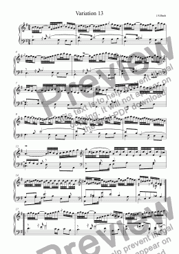 page one of J.S.Bach - Goldberg Variations 13