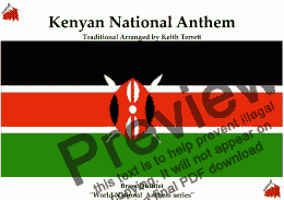 page one of Kenyan National Anthem (Ee Mungu Nguvu Yetu-Oh God of All Creation) for Brass Quintet