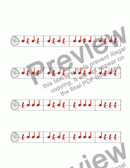 page one of Basic Rhythms Worksheet