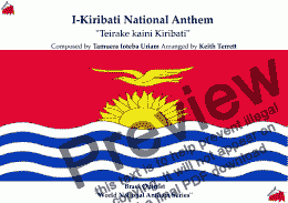 page one of I-Kiribati National Anthem (Teirake kaini Kiribati) for Brass Quintet (World National Anthem Series)