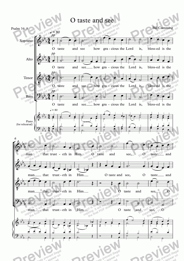 O Taste And See - Download Sheet Music PDF File