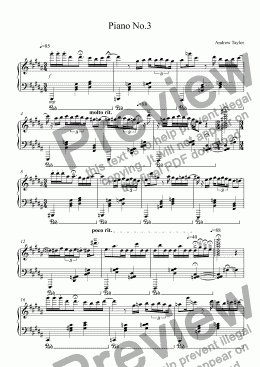 page one of Piano No.3