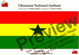 page one of Ghanaian National Anthem (God Bless Our Homeland Ghana) for Brass Quintet (World National Anthem Series)