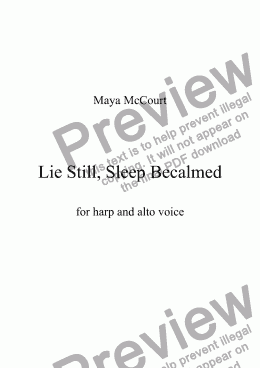 page one of Lie Still, Sleep Becalmed
