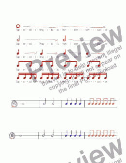 page one of Basic Rhythms Worksheet