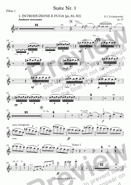 page one of Tschaikowsky, Suite Nr. 1, op. 43 – fl1