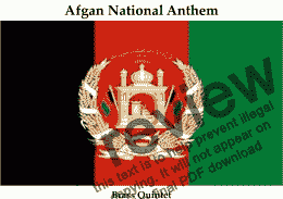 page one of Afgan National Anthem (Milli Surood  “ملي سرود”) for Brass Quintet