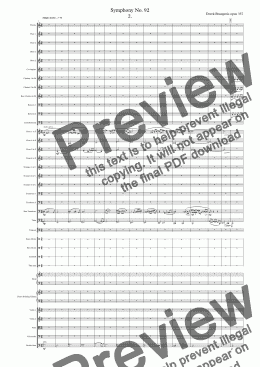 page one of Symphony No 92 2nd movt