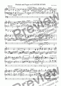 page one of Prelude and Fugue on EASTER HYMN