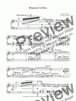 page one of Rhapsody In Blue (Piano Solo)