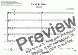 page one of For all the Saints  (Sine Nomine) for Wind Quintet