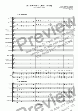 page one of In The Cross of Christ I Glory (STUTTGART) 5 Verses