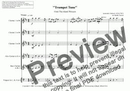 page one of Trumpet Tune from the Island Princess for Clarinet Choir