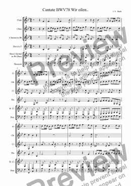 page one of Cantate BWV78 Wir eilen..