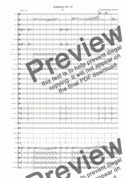 page one of Symphony No 93 3rd movt