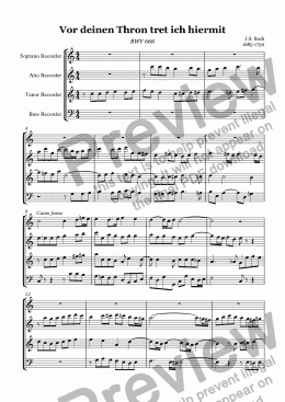 page one of Vor deinen Thron tret ich hiermit (Bach)