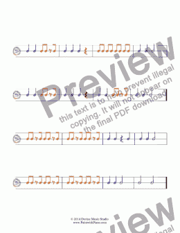 page one of Rhythm Worksheet