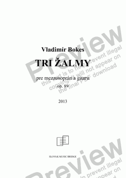 page one of Tri zalmy