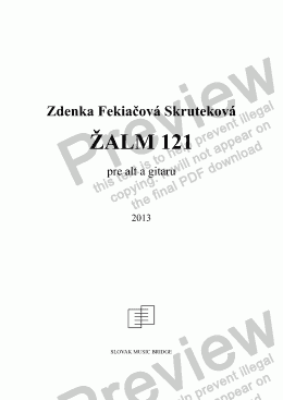 page one of Zalm 121