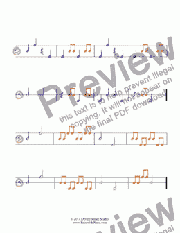 page one of Rhythm Worksheet