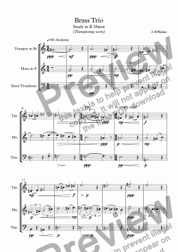 page one of Lostubas (Brass Trio)