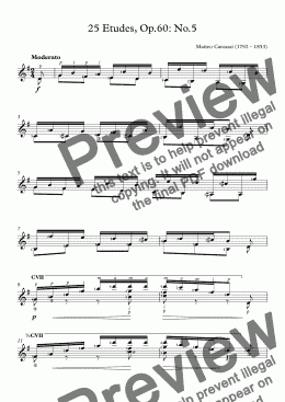 page one of 25 Etudes, Op.60: No.5