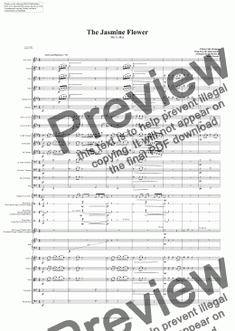 page one of Jasmine Flower (The) for Solo Violin & Symphony Orchestra