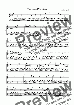 page one of Theme and Variation