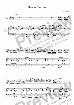 page one of Rondo Giocoso for Flute & Piano