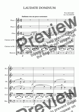 page one of LAUDATE DOMINUM (Woodwind Ensemble)