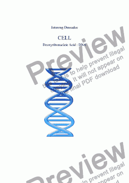 page one of CELL 03 Deoxyribonuclelic Acid : DNA