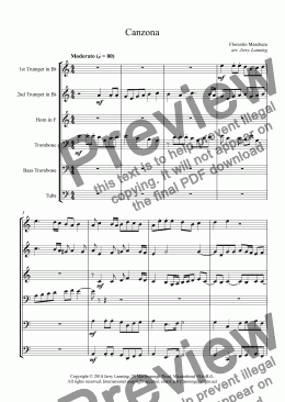 page one of Canzona (brass ensemble)