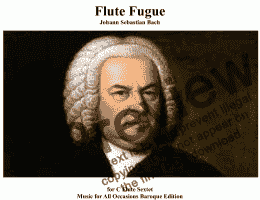 page one of Fugue for 6 Flutes 