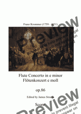 page one of Flötenkonzert e-moll Flute Concerto in e minor  op.86