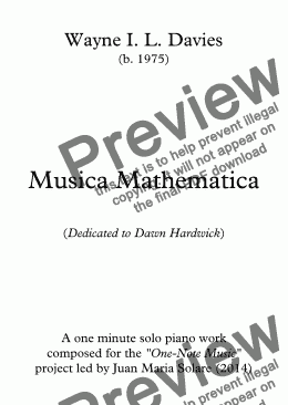 page one of Musica Mathematica